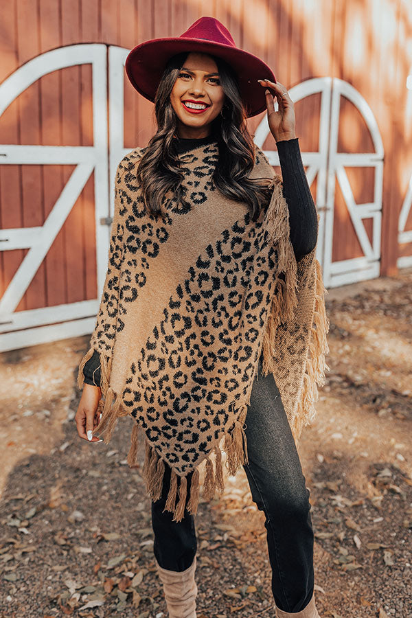 Bonfire Belle Leopard Poncho