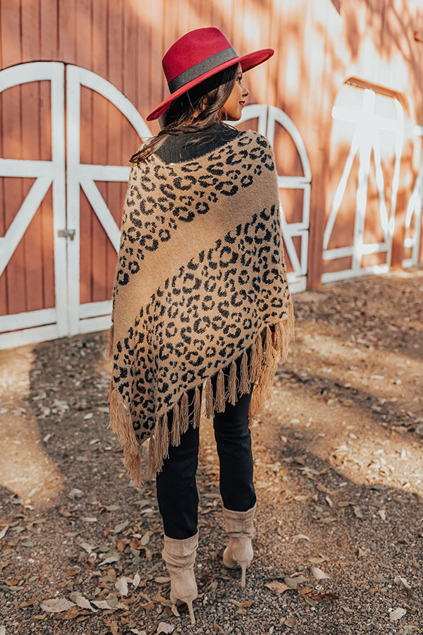 Bonfire Belle Leopard Poncho