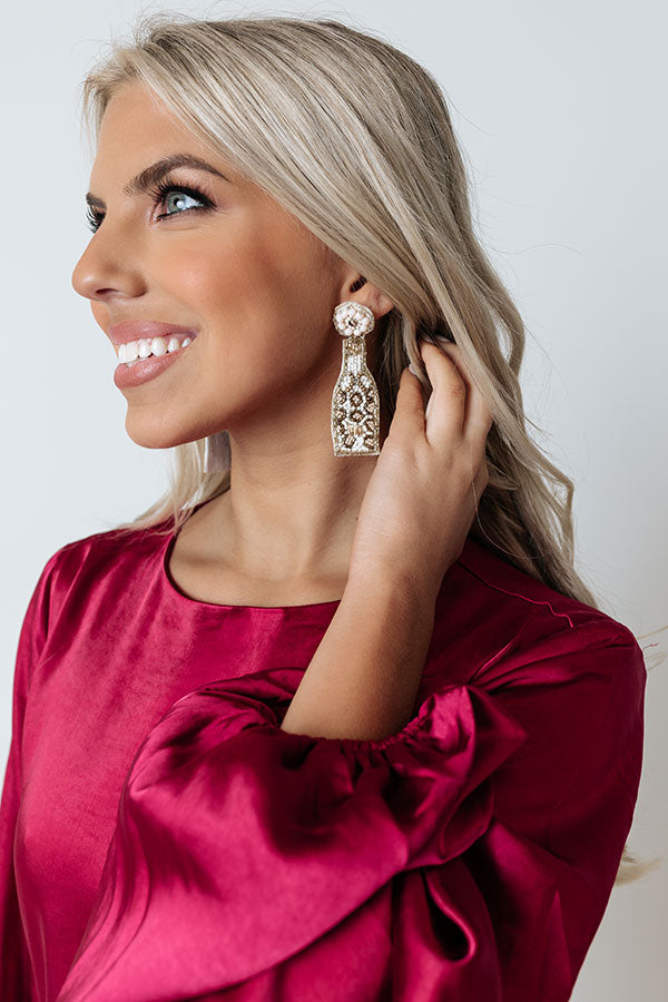 Something To Celebrate Beaded Earrings In Gold
