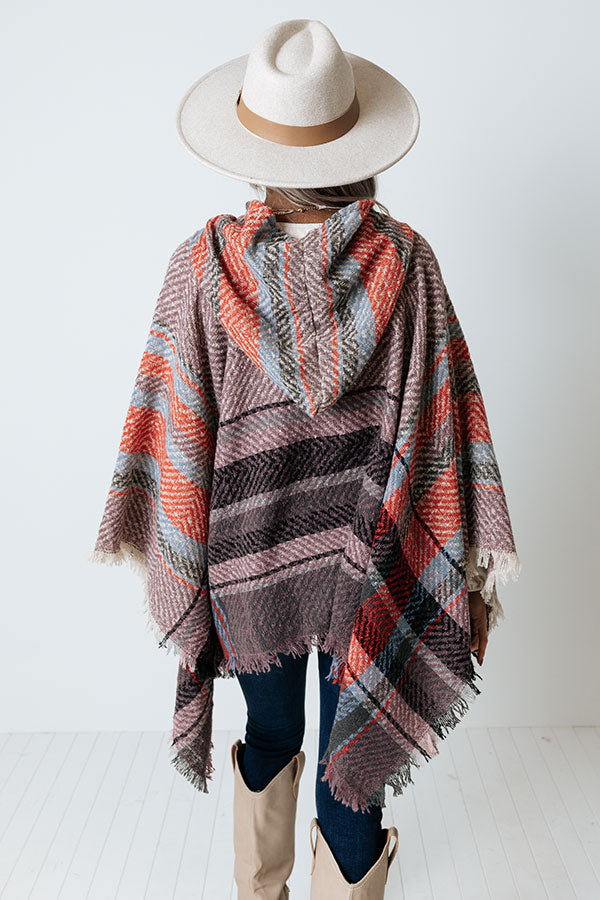 Cuddle Down Poncho In Heirloom Lilac