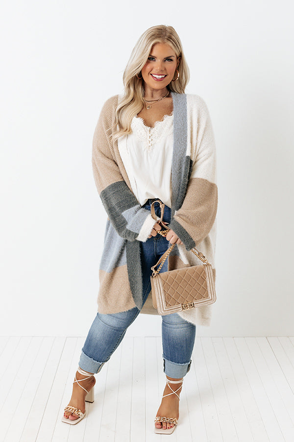 Grab My Hand Colorblock Cardigan Curves Image - 1