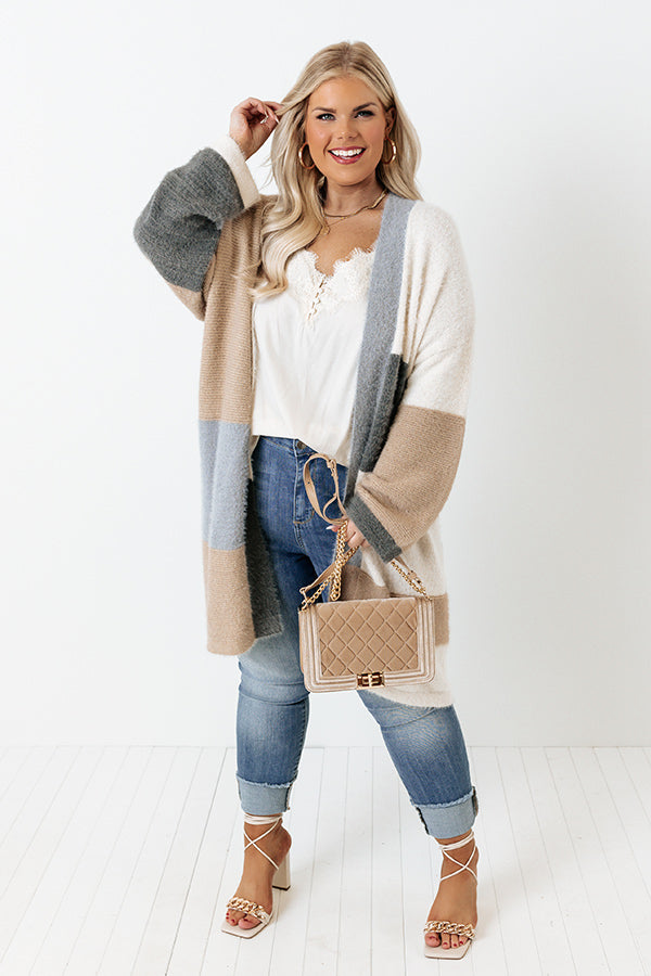Grab My Hand Colorblock Cardigan Curves Image - 1