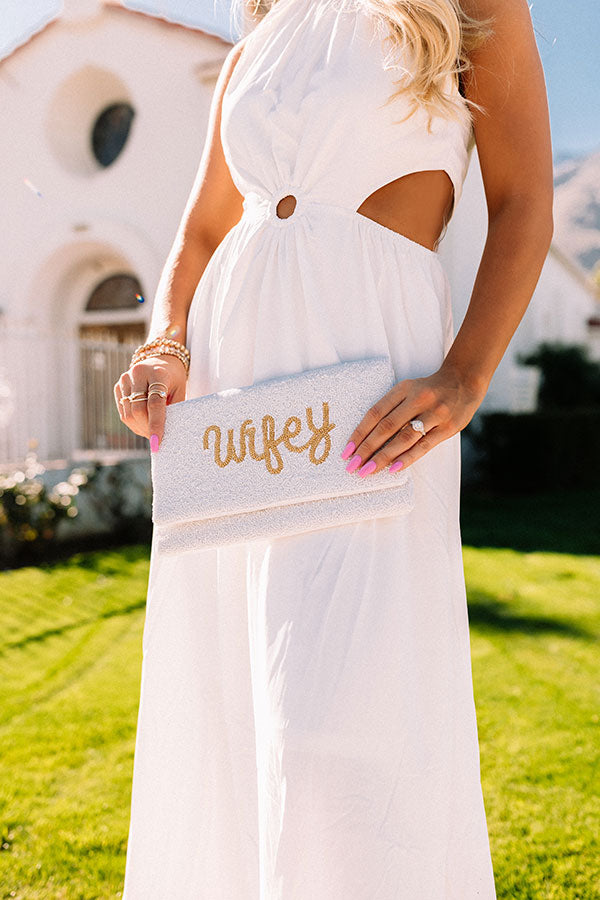 Wifey Beaded Clutch