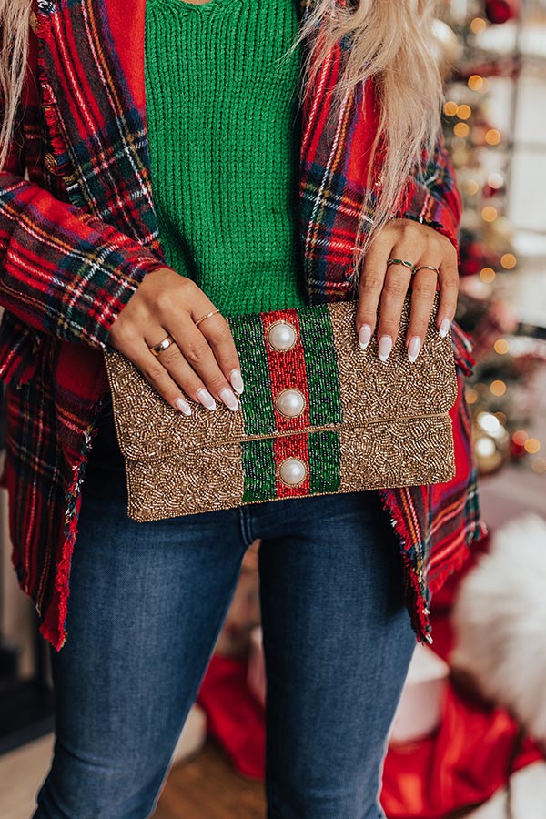 Counting Favors Beaded Clutch