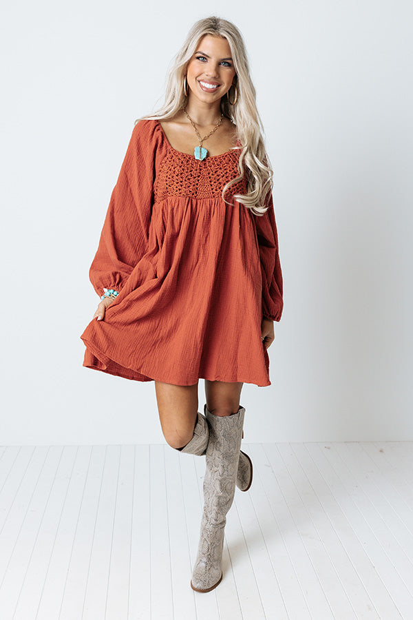 Release Your Worries Dress In Rust • Impressions Online Boutique