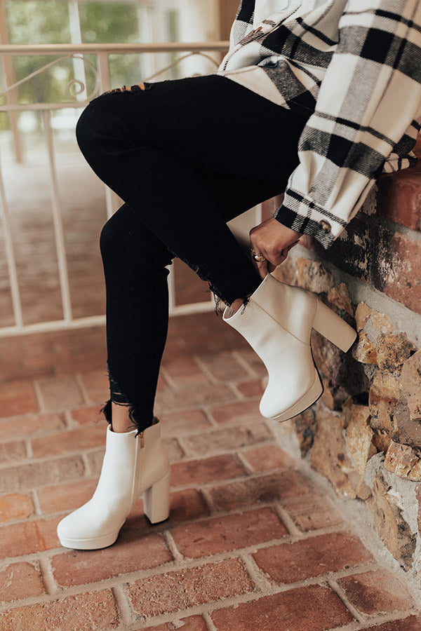 The Alexandra Faux Leather Bootie