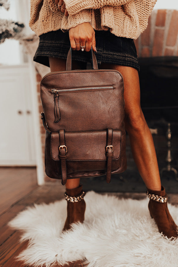 best faux leather backpack Upstate Promise Faux Leather Backpack In Brown