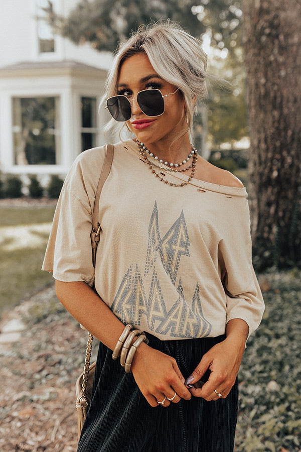 Def Leppard Distressed Vintage-Wash Graphic Tee Image - 1