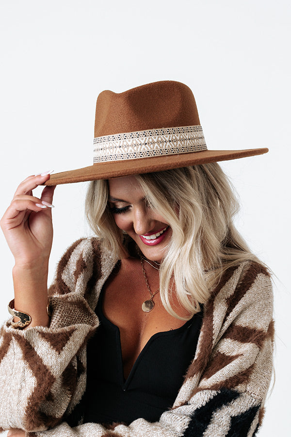 Show Your Heart Felt Fedora In Chocolate
