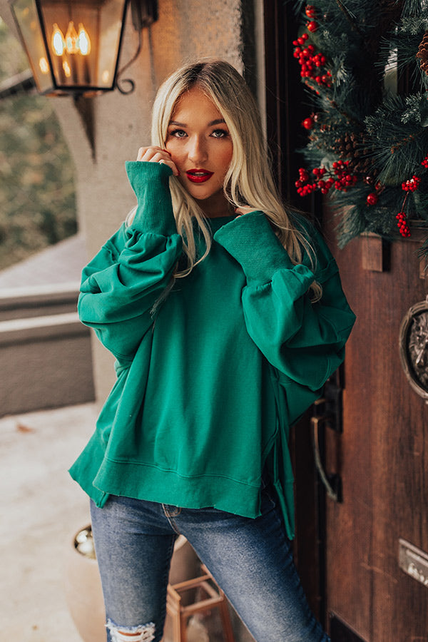 Never Complicated Sweatshirt In Emerald