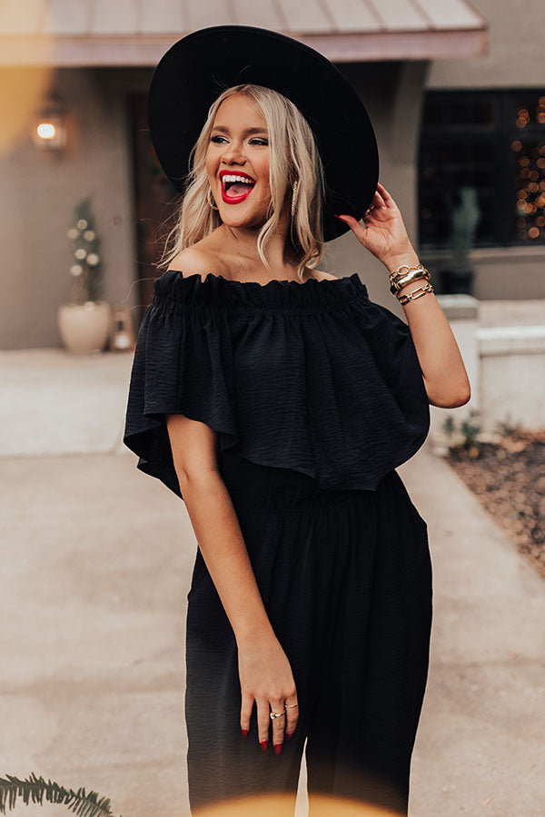 Celebrating In Times Square Jumpsuit in Black