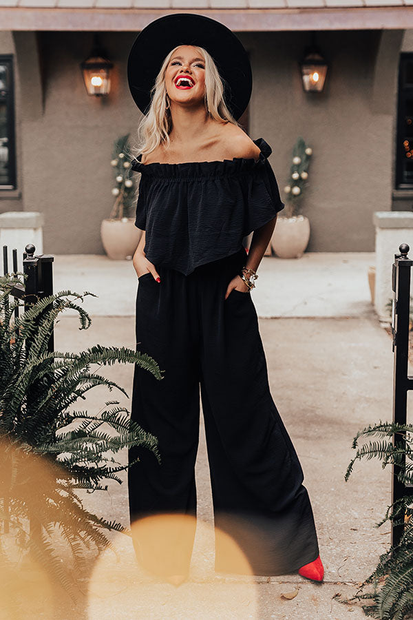 Celebrating In Times Square Jumpsuit in Black