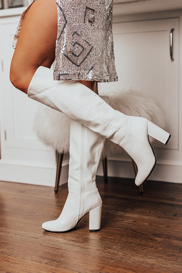 The Cassian Faux Leather Knee High Boot