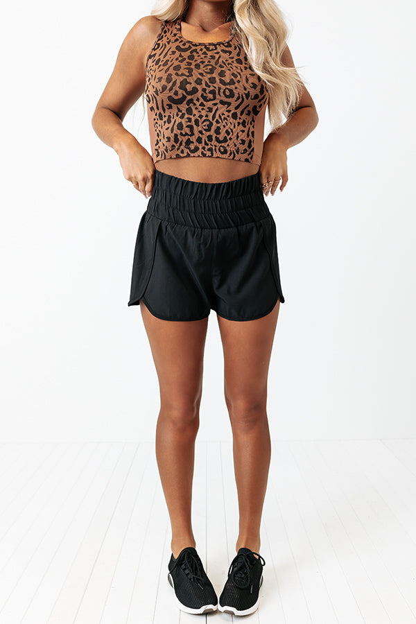Running Laps High Waist Shorts In Black