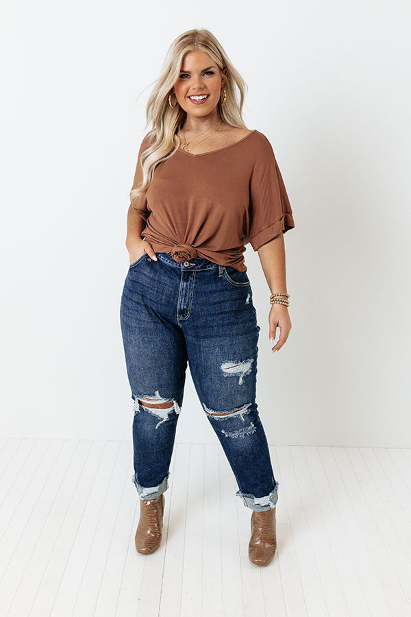 The Tenny High Waist Distressed Boyfriend Jean Curves • Impressions ...