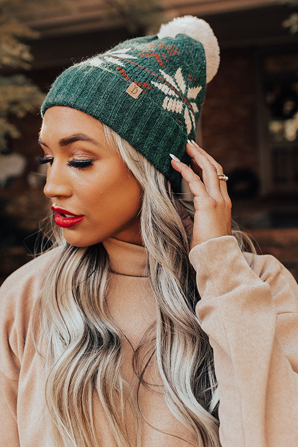 Snow Melt Faux Fur Pom Beanie