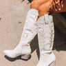 The Harris Faux Leather Cowboy Boot in White Image - 1