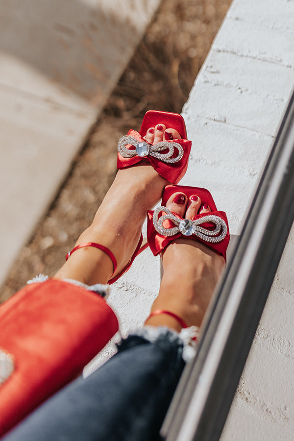 The Essey Satin Heel In Red