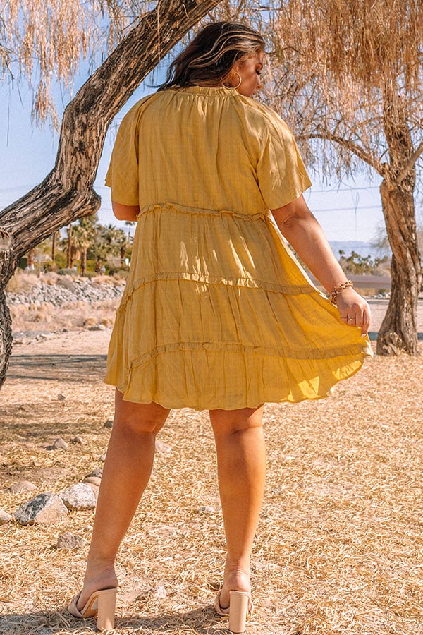 Super Chic Babydoll Dress In Primrose Yellow Curves Super Chic Babydoll Dress In Primrose Yellow Curves