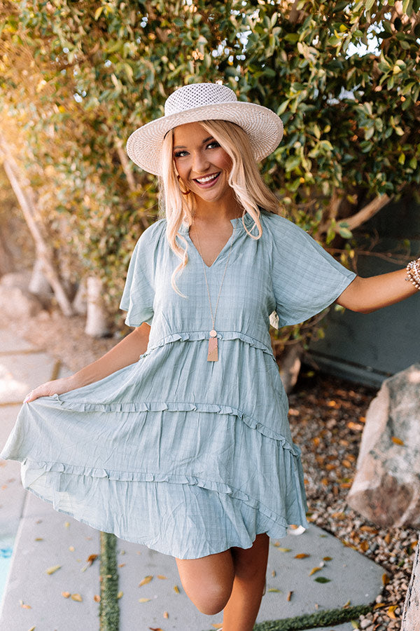 Super Chic Babydoll Dress In Pear
