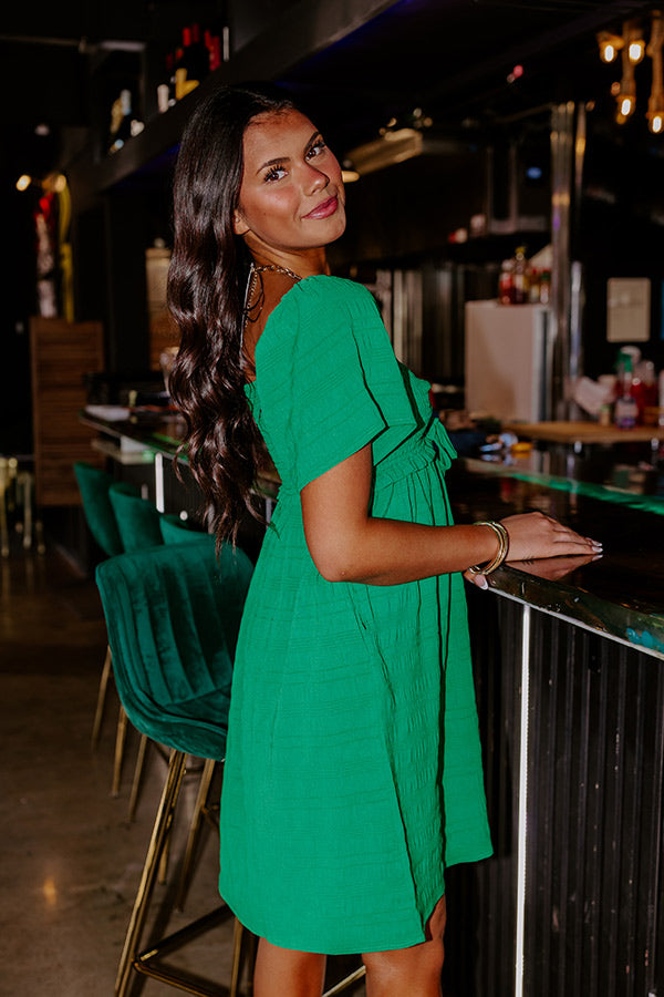 dark green smock dress Antique French Green Linen Smock Dress Initials MJ Size M/L