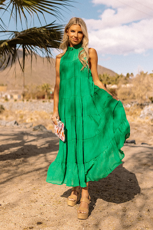 Hibiscus Kisses Midi In Green