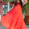 Hibiscus Kisses Midi In Coral Curves Image - 1