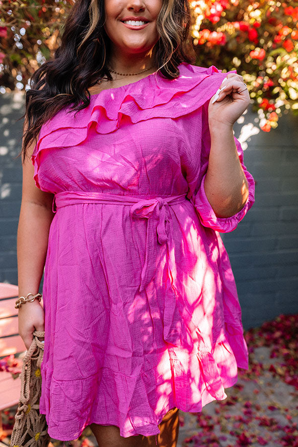 Sassy Mood One Shoulder Dress In Hot Pink Impressions Online Boutique Sassy Mood One Shoulder Dress In Hot Pink Impressions Online Boutique