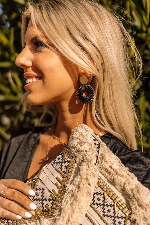 Sending Good Luck Earrings In Black