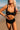  black Hear The Waves Front Tie Bikini Top in Black 