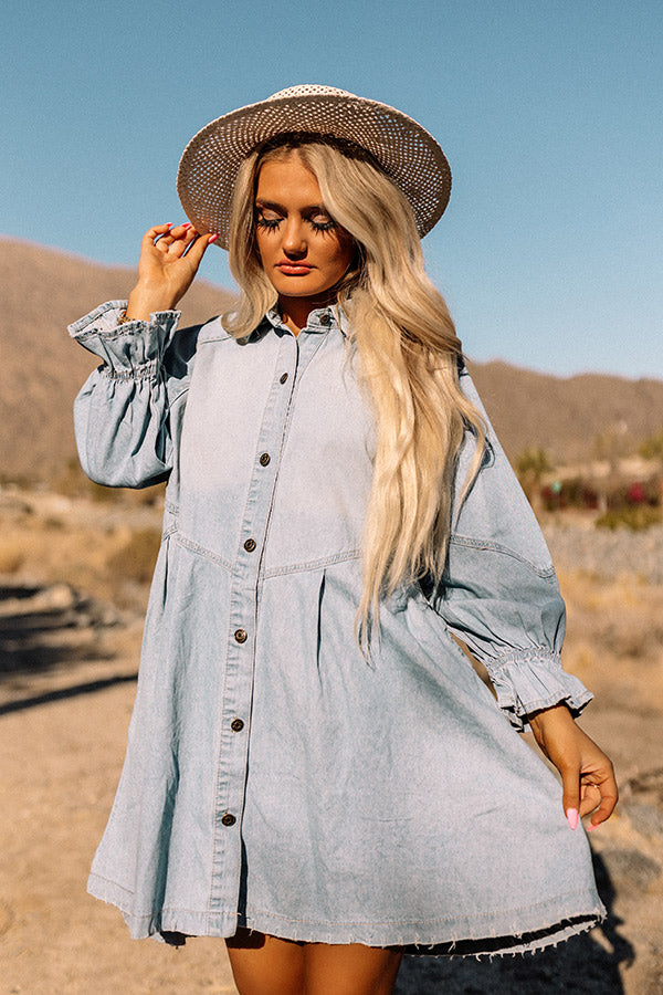 oversized chambray shirt dress SPRING OUTFIT: OVERSIZED DENIM SHIRT DRESS