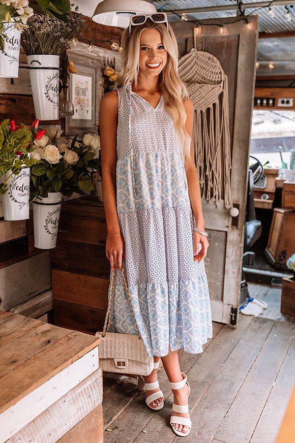 Deep Waters Colorblock Midi In Sky Blue Image - 1