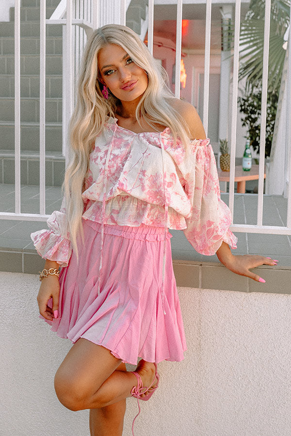 Headed For Happy Hour Skort In Pink