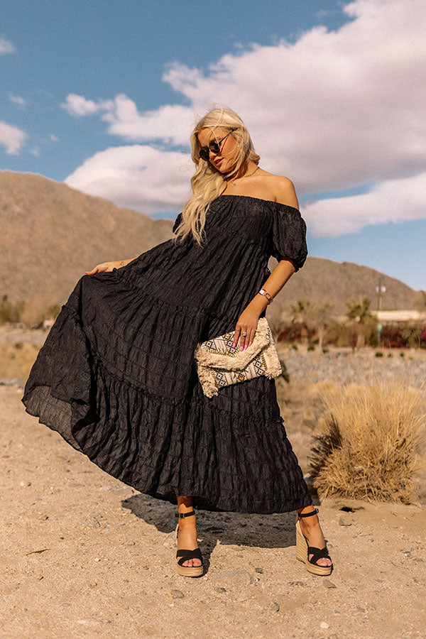 Mind On Mykonos Maxi In Black