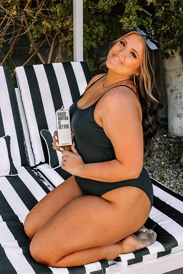 Sea The Best One Piece Swimsuit in Black Curves