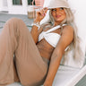 Clearwater Cruise Raffia Visor In Ivory Image - 1