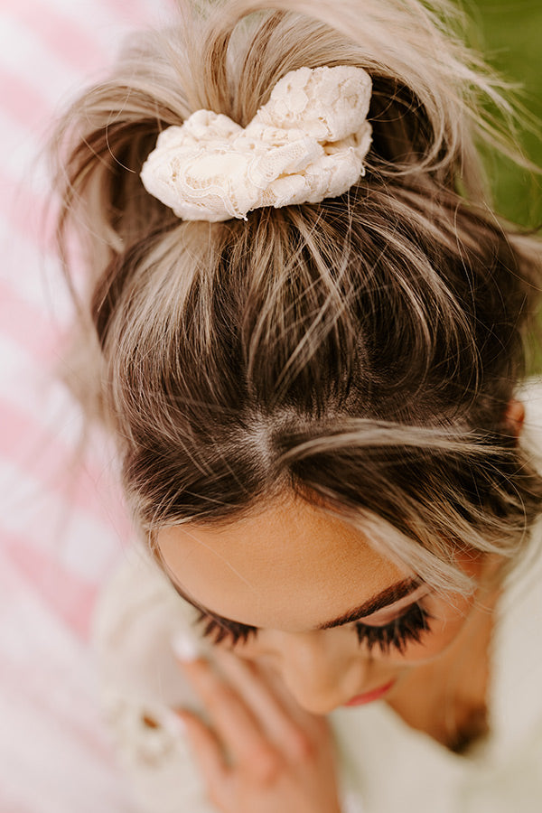 Picnic Please Lace Scrunchie