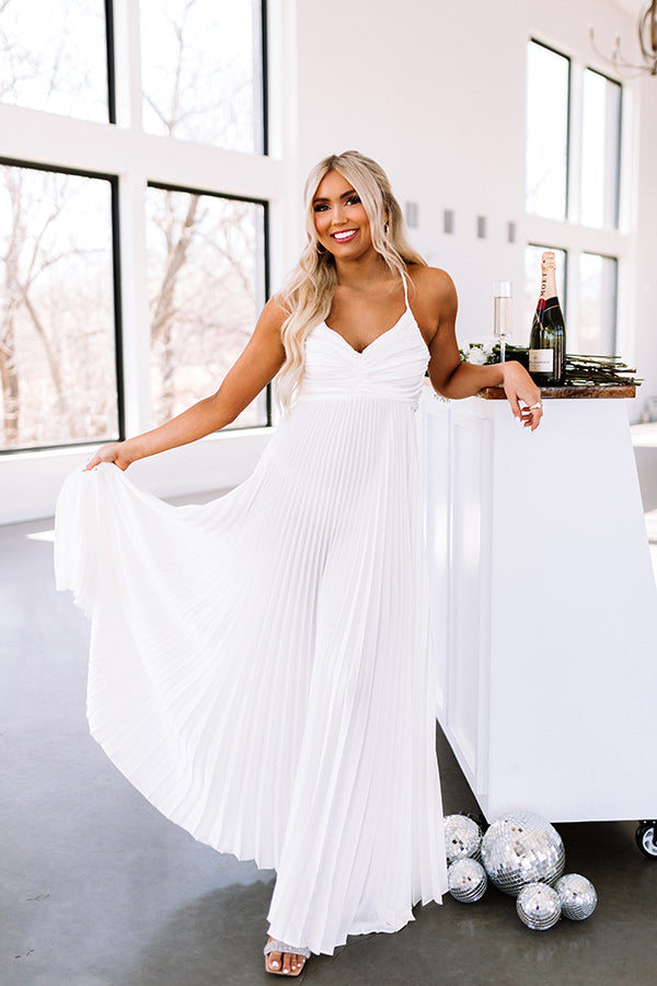 Take My Breath Away Satin Pleated Maxi In Ivory Impressions Online Boutique Take My Breath Away Satin Pleated Maxi In Ivory Impressions Online Boutique