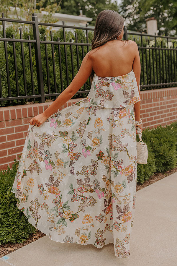 Seashells In Seychelles Floral Maxi