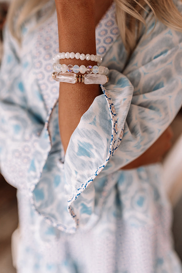 Days In The Sun Bracelet Set In White