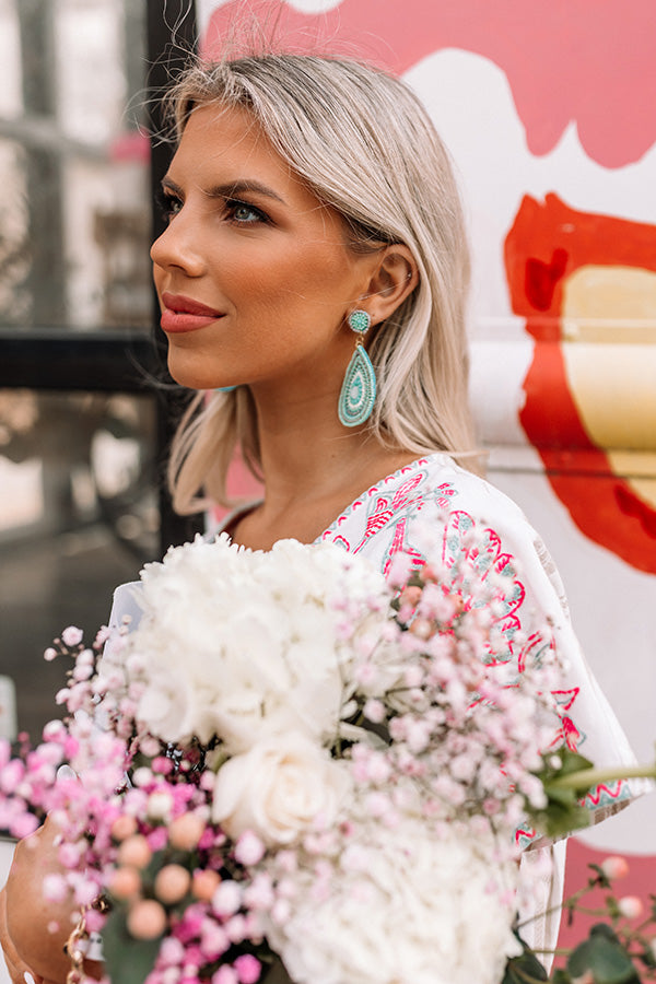 Connecting Over Cocktails Beaded Earrings