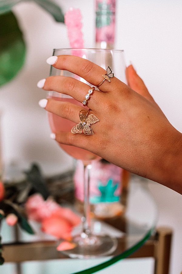 Look Amazing Butterfly Ring Set