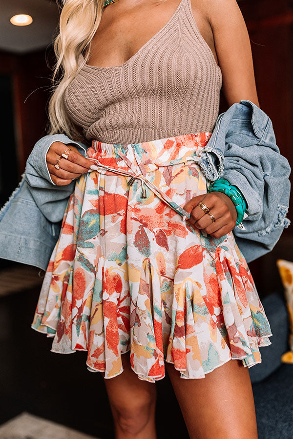 Daytona Daze Skort In Coral