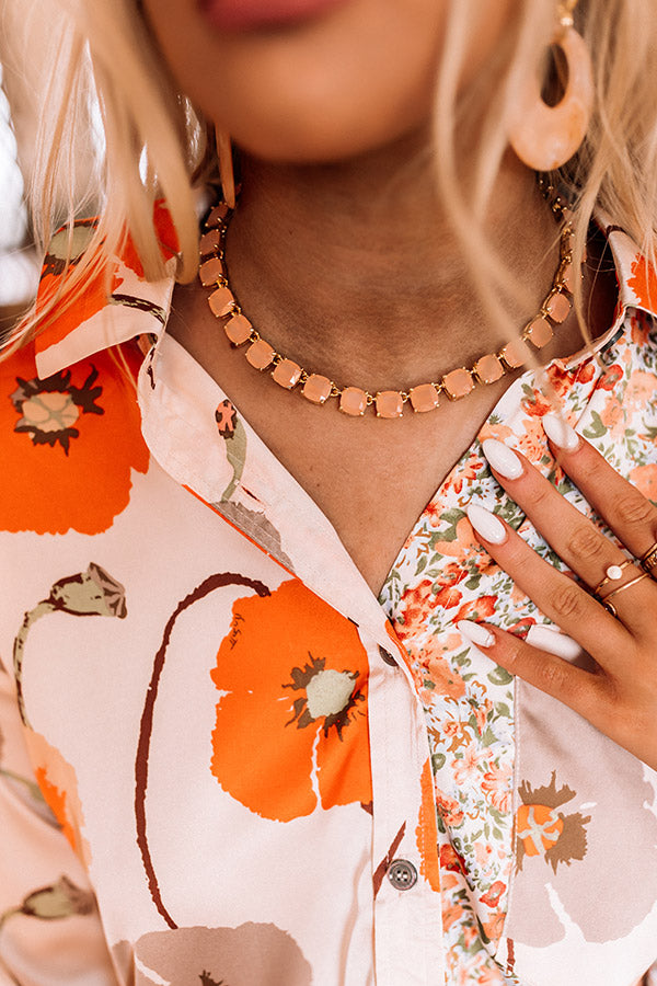Baby Charlotte Necklace In Peach