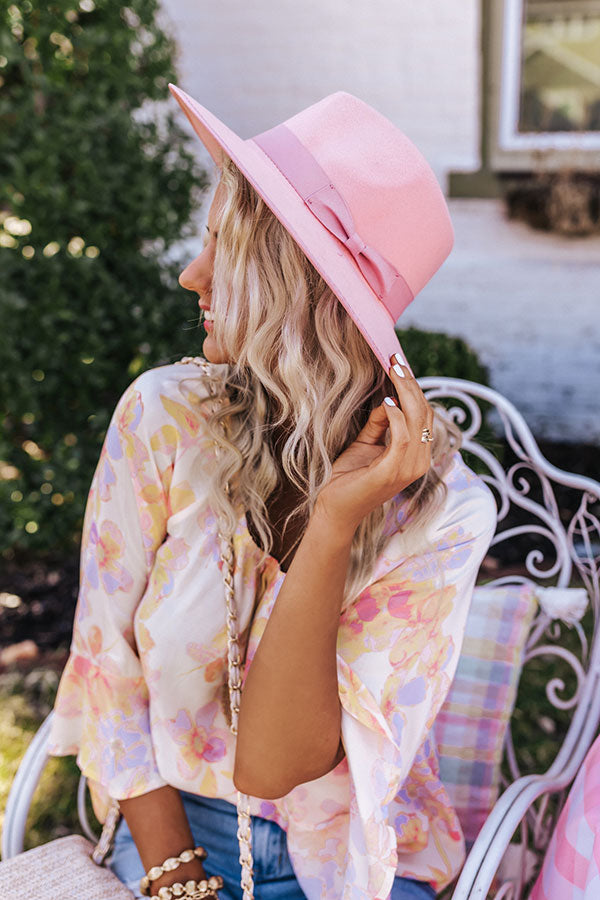 Swore To Forever Felt Fedora In Light Pink