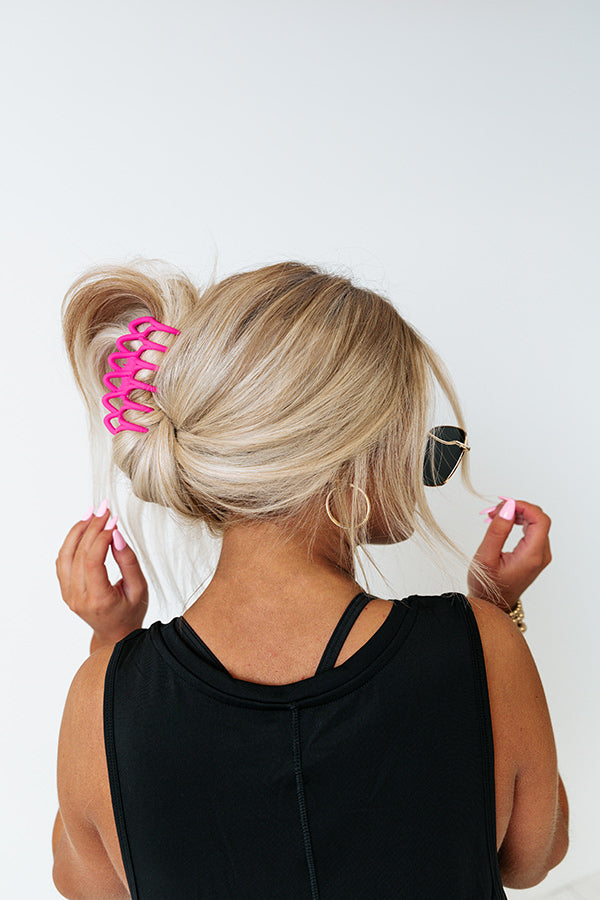 Made For Sunshine Hair Claw Clip In Hot Pink