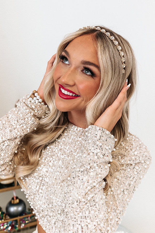 Dearest Memory Headband In Gold