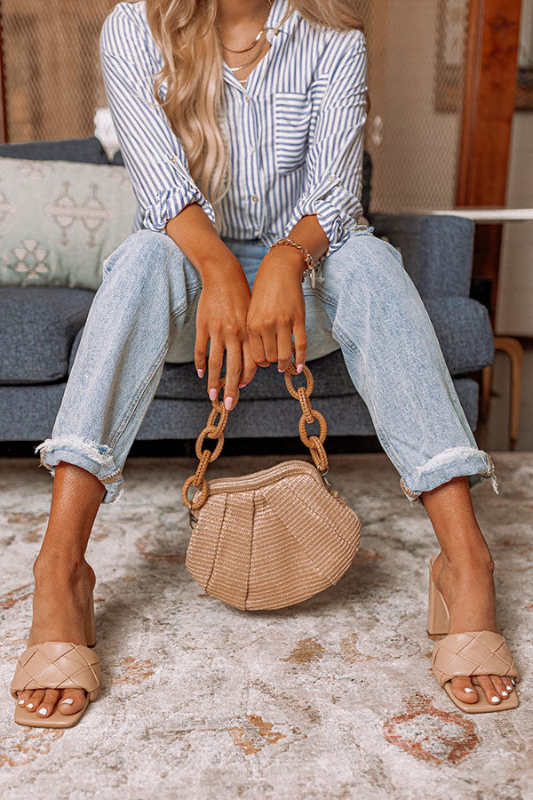 Barrier Reef Woven Purse In Beige