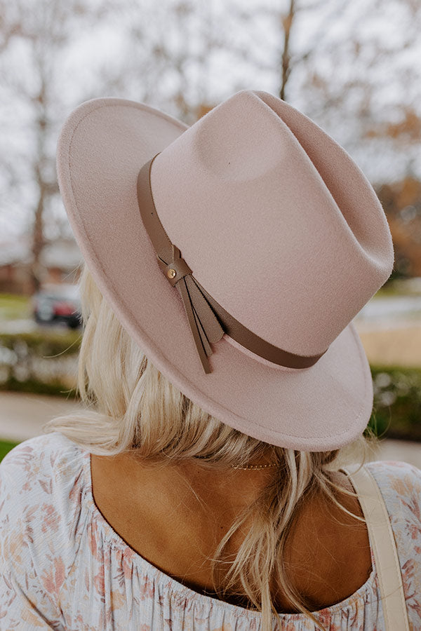 Country Cottage Felt Fedora In Blush Image - 1