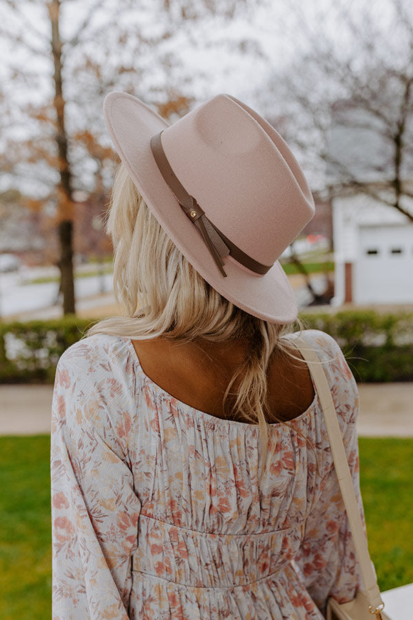 Country Cottage Felt Fedora In Blush Image - 1